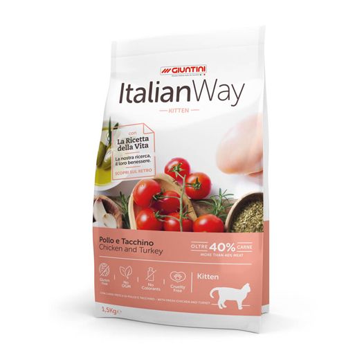 ItalianWay Cat - Kitten Pollo e Tacchino (4x1.5kg)